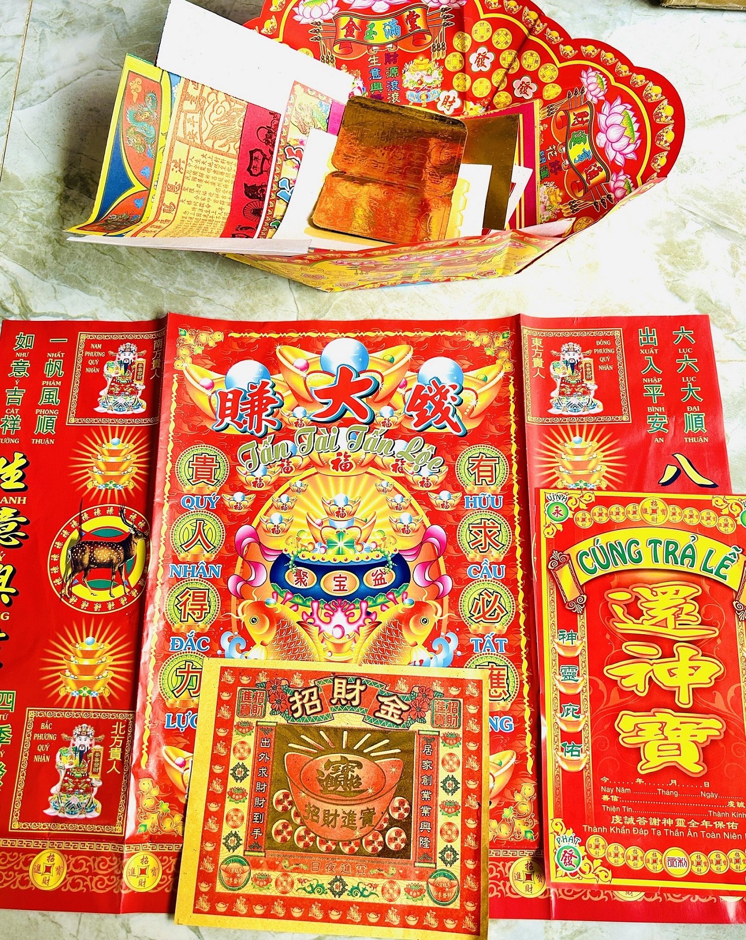 Bộ Giấy Cúng Trả Lễ [Kèm Bài Khấn] - Nhang Đèn Thiên Lộc