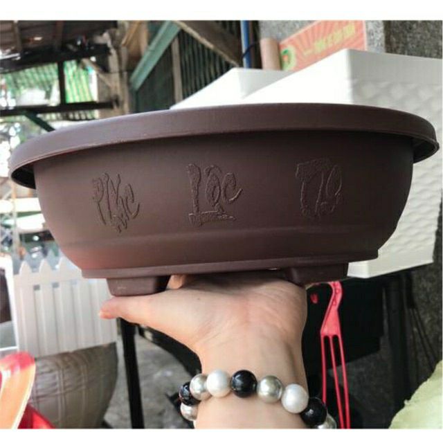 chậu nhựa bonsai oval đk 30cm