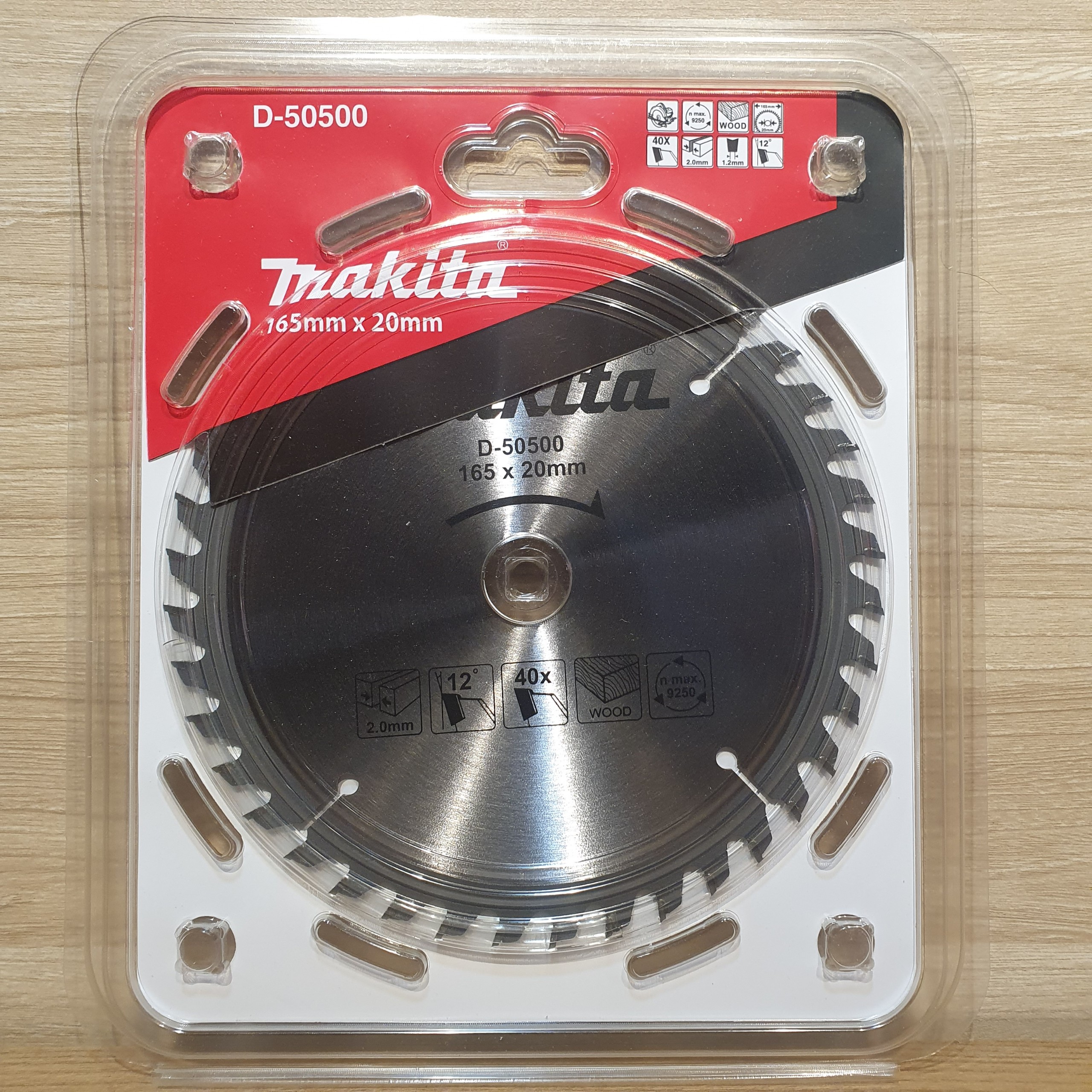 Lưỡi cắt gỗ 165mm 40 răng makita d-50500