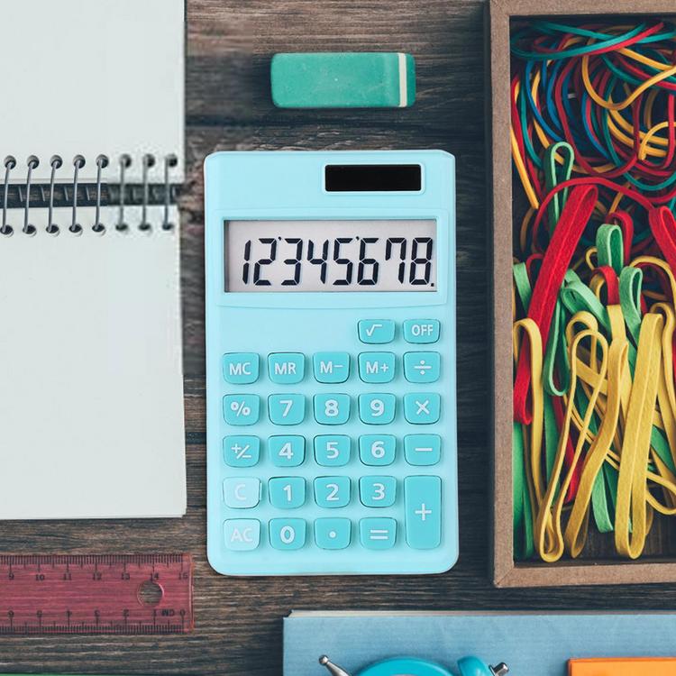 Student Calculator High Sensitivity Calculator with Solar Panel Auto Powered Kids Calculators Solar Basic Calculator for Homes Offices presents