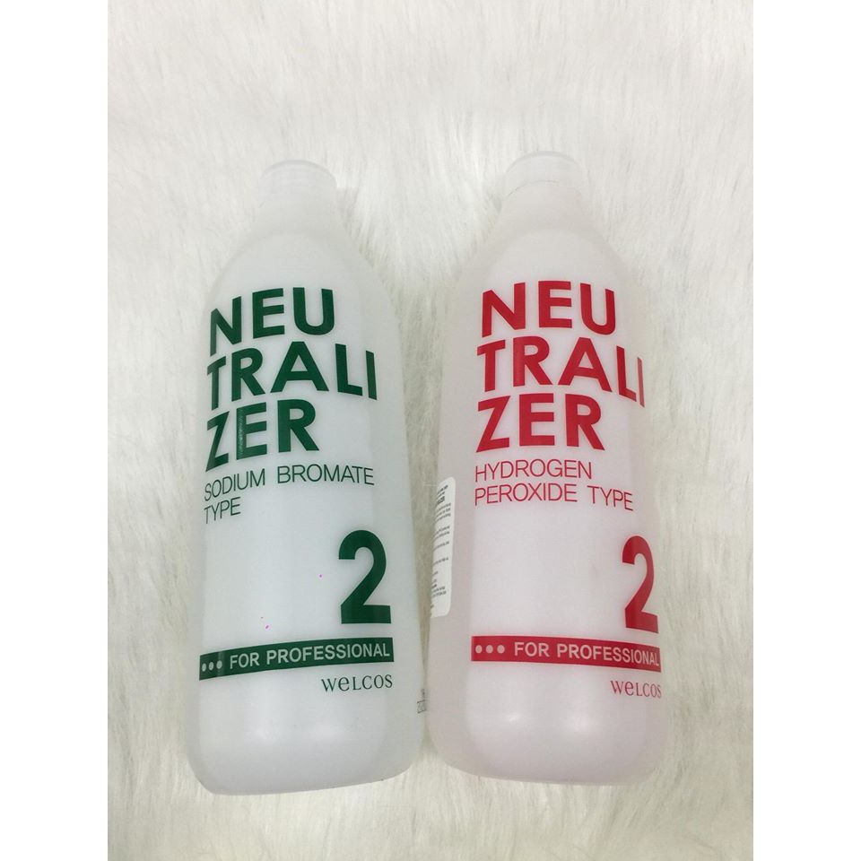 Thuốc Dập uốn tóc số 2 Welcos Neutralizer 1000g Đỏ - Xanh