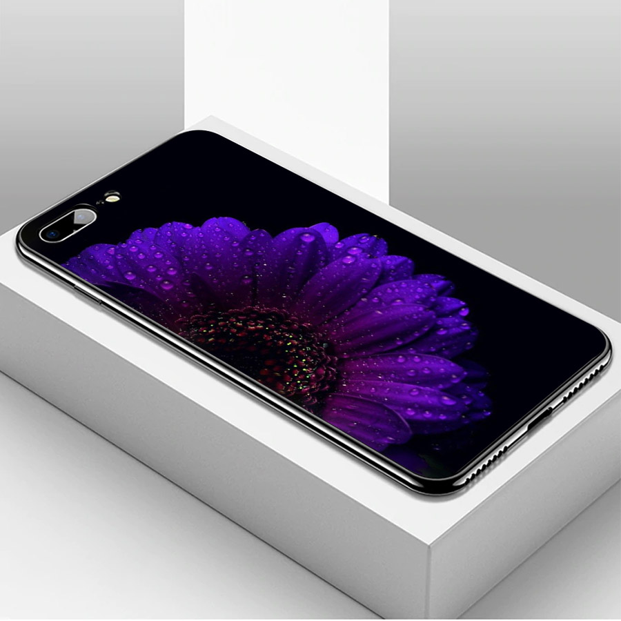 Ốp điện thoại dành cho máy iPhone 7 Plus / 8 Plus - Bông cúc tím MS ABHHA002