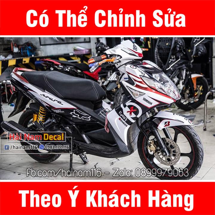 Tem Trùm Nouvo 5 SX Đỏ Trắng Semakin