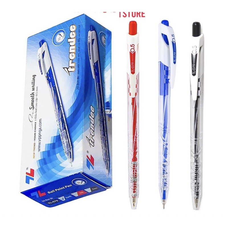 20 Cây Bút Bi Thiên Long 079 Xanh