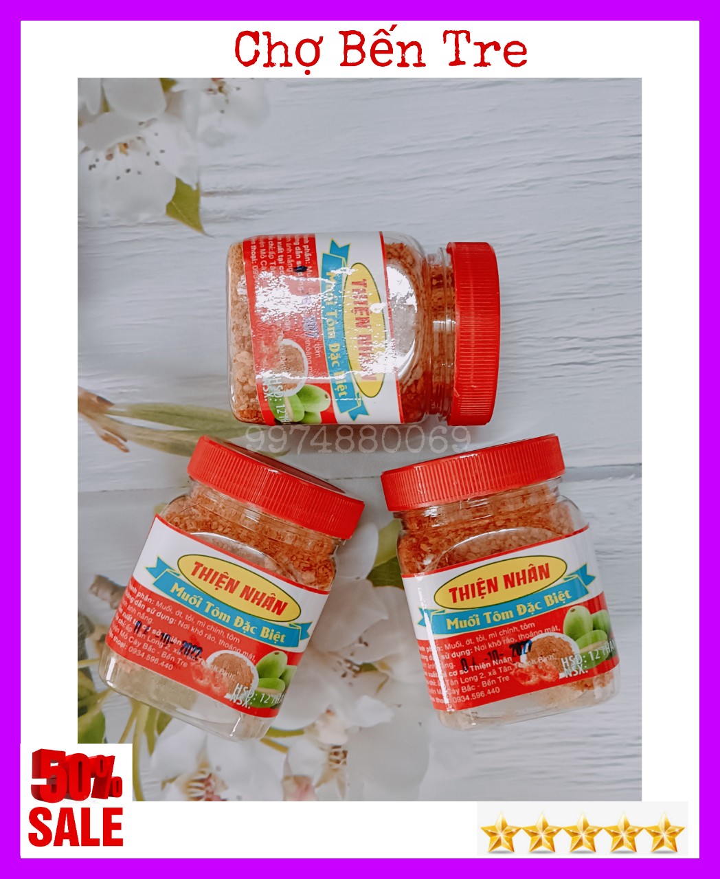 (FREESHIP) HỦ 200GR Muối Tôm Thiện Nhân- CHỢ BẾN TRE