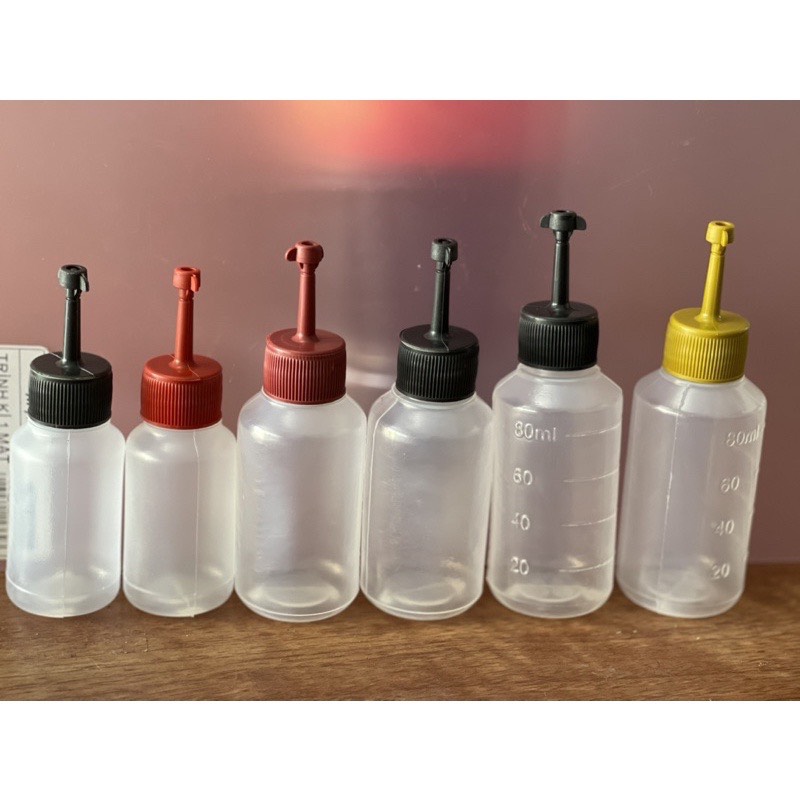 Lọ nhựa - lọ đựng tinh dầu 50ml 80ml 100ml có vạch chia có nút vặn