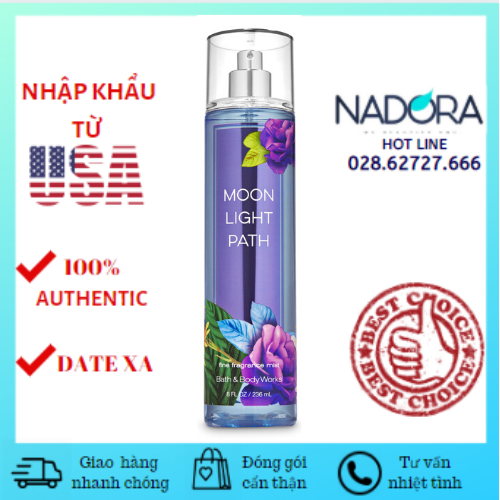 [HCM]Xịt Thơm Toàn Thân Bath And Body Works - Moonlight Path Body Mist