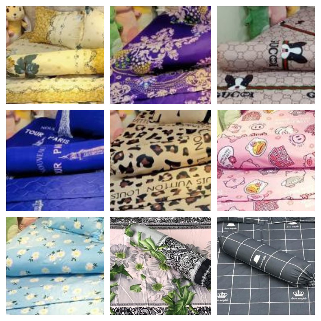 Vỏ gối ôm Cotton Poly họa tiết 35x100cm,M444