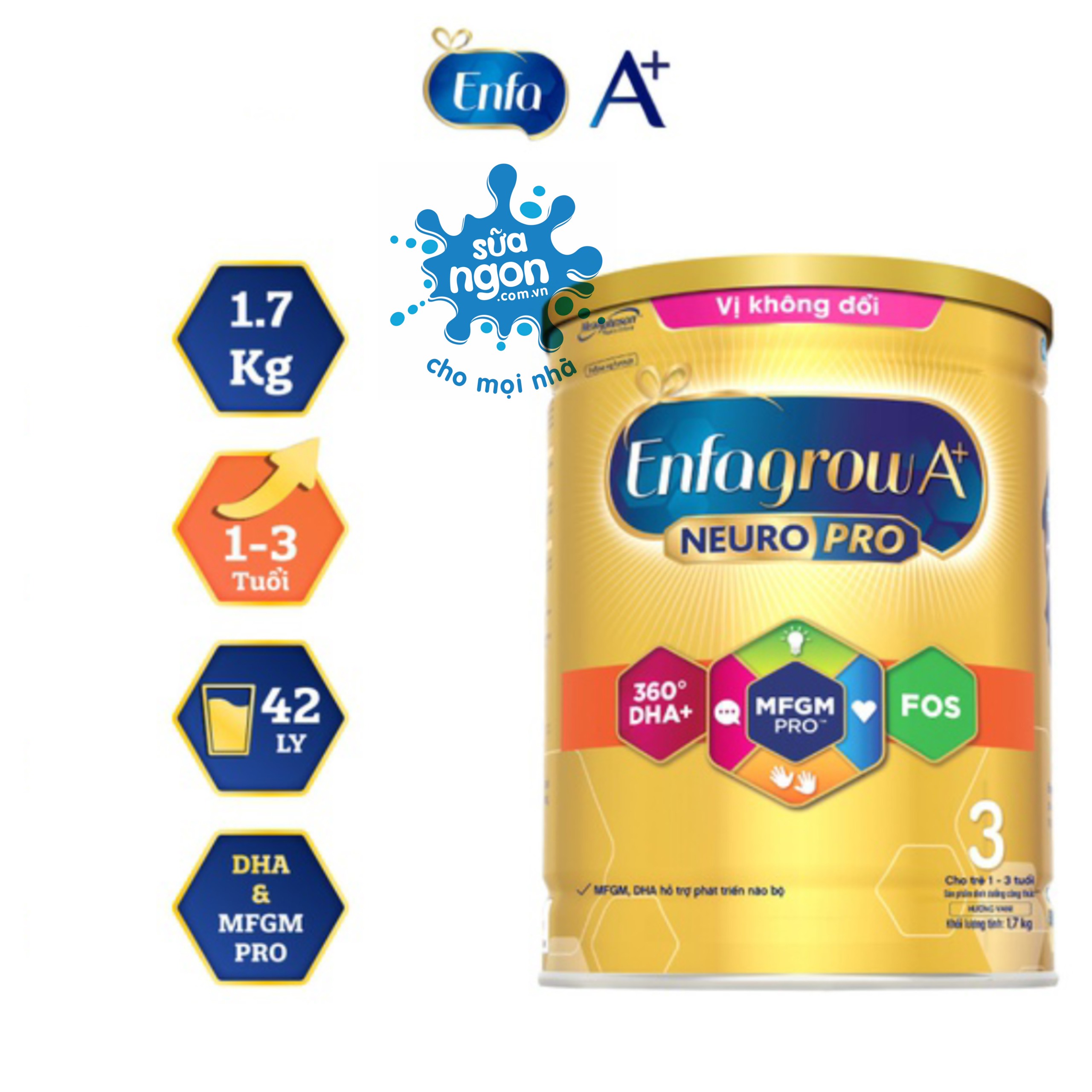 Sữa bột Enfagrow A+ NEUROPRO 3 (1.7kg)