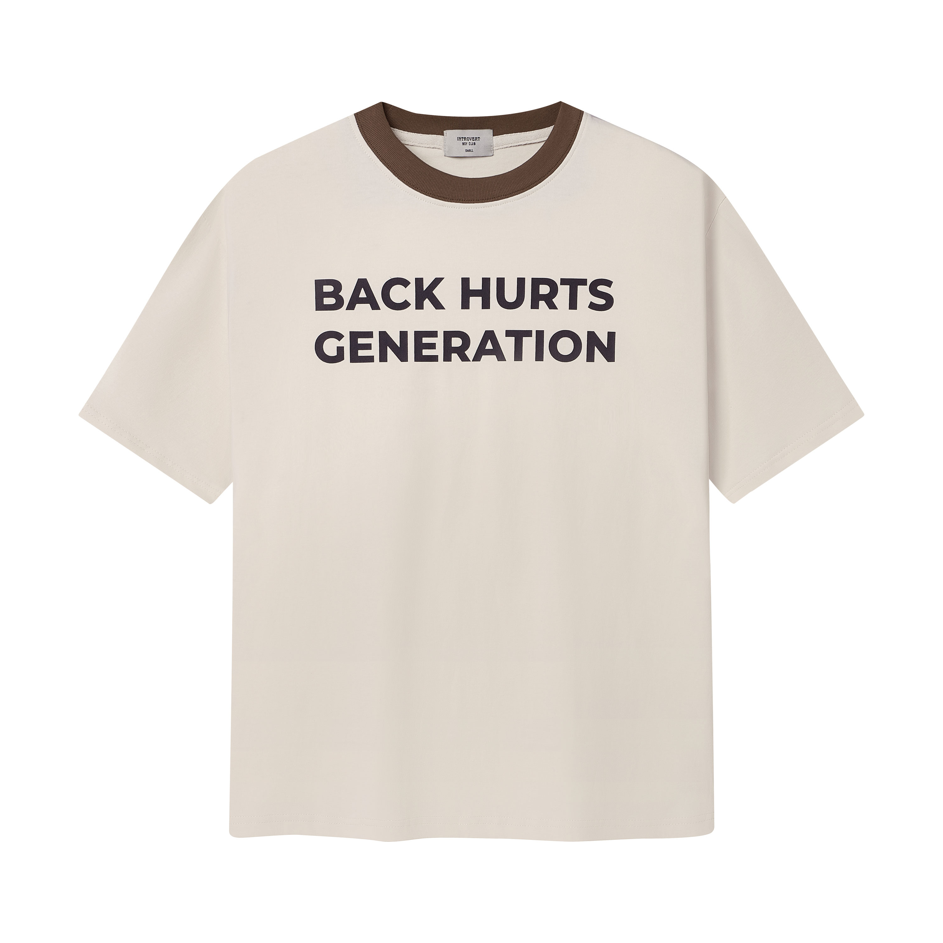 Áo thun Back Hurts Generation - Cream - Introvert Boy Club