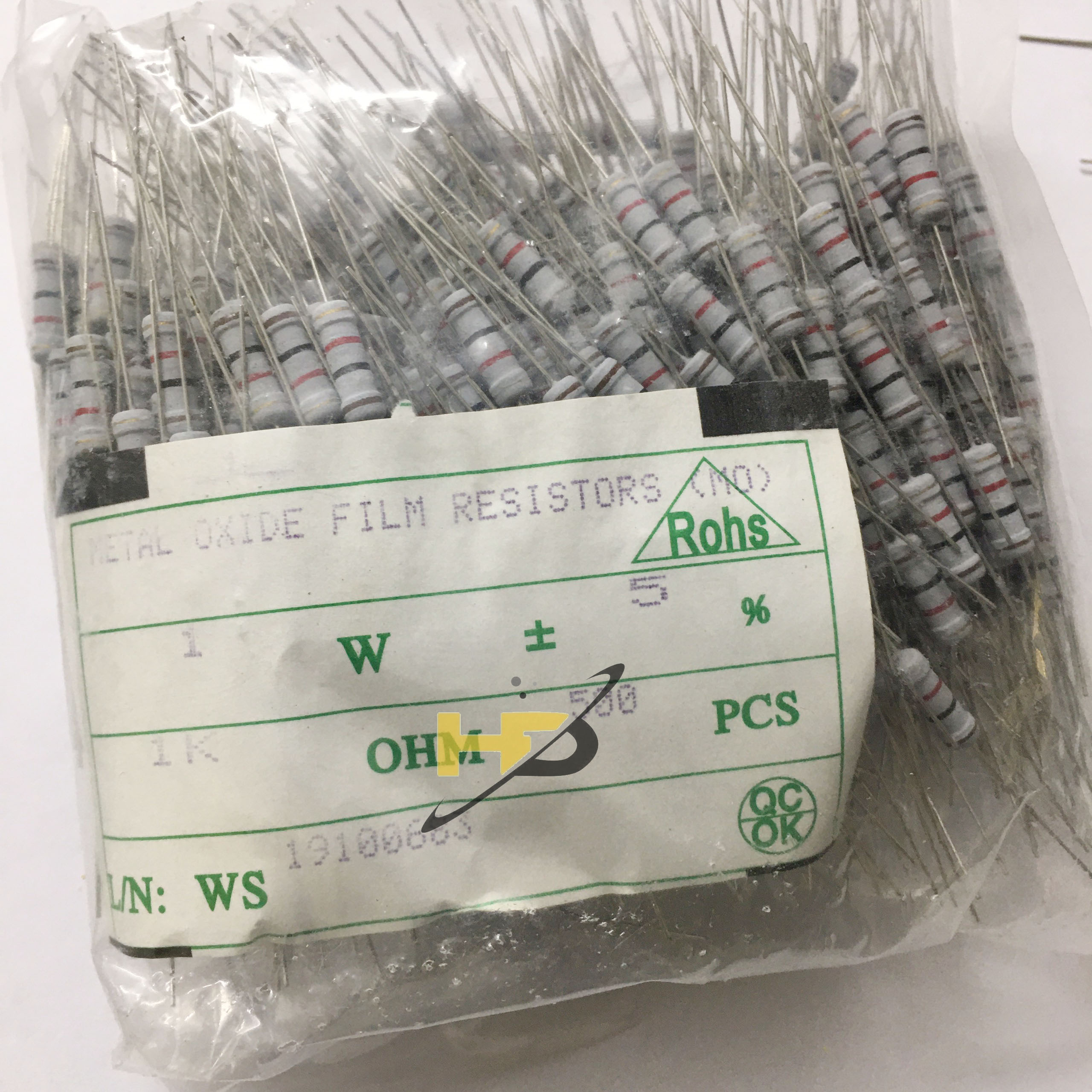 Set 20 Con Điện Trở 1K 1W 5%, ĐiệnTrở Công Suất, Trở