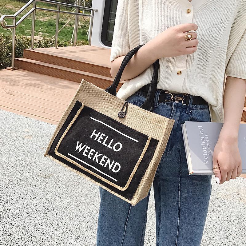 Túi cói hello weekend