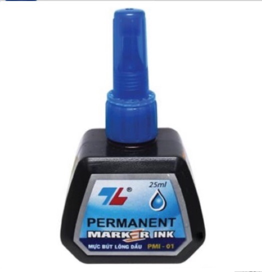 Mực bút lông dầu màu xanh 25ml thiên long
