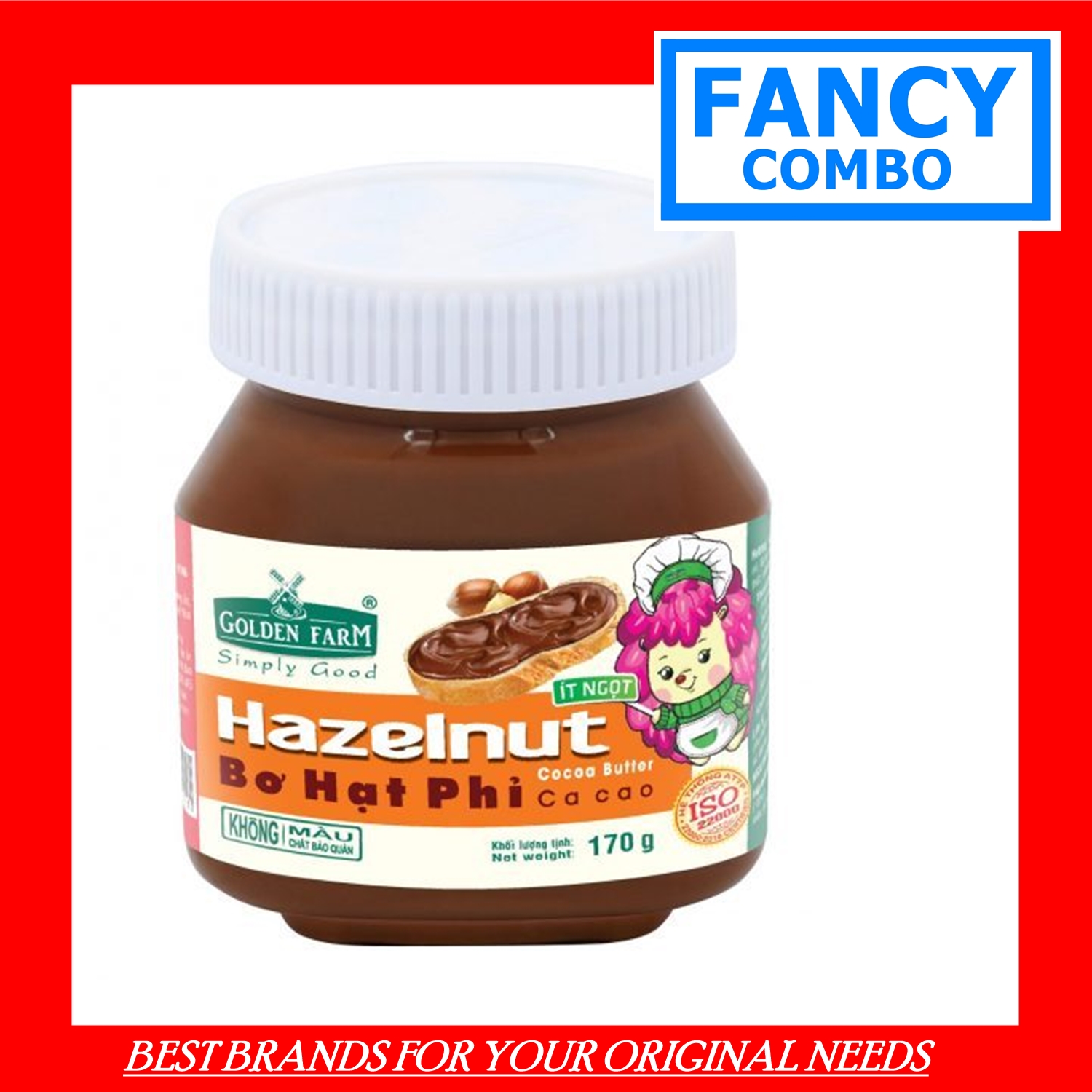 [SẢN PHẨM MỚI] Bơ Hạt Phỉ Cacao 170g Golden Farm, Peanut Butter