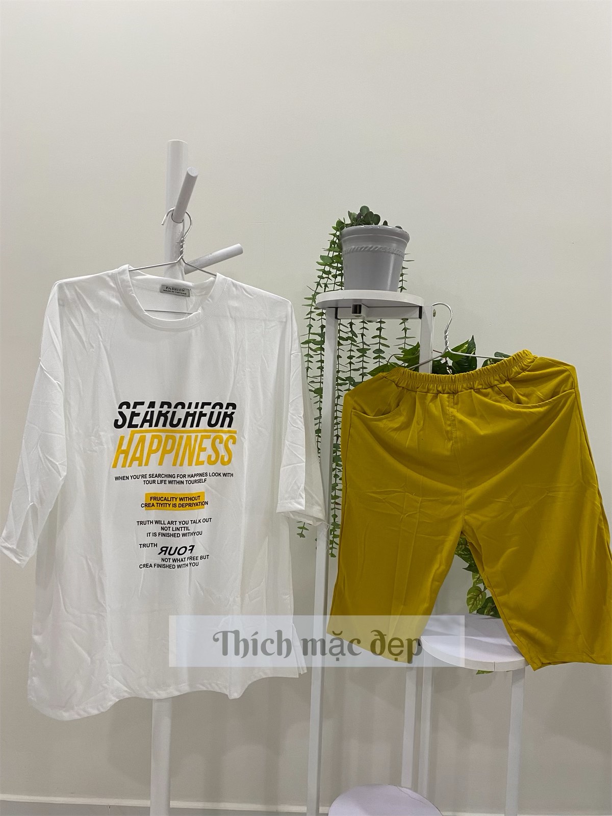 Set bộ nữ lửng in số thun cotton ms02
