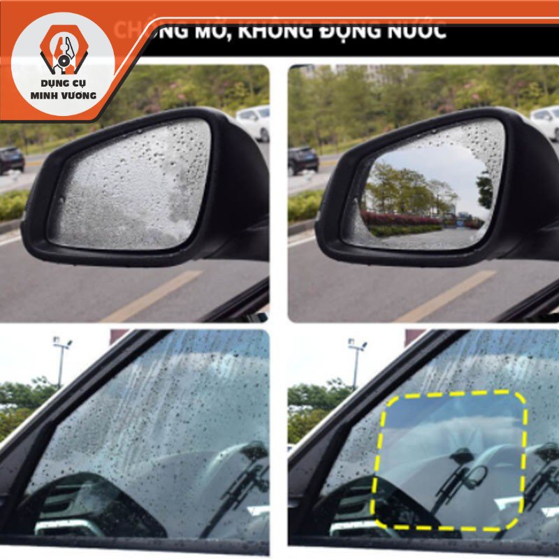 Miếng dán chống bám nước gương chiếu hậu ô tô