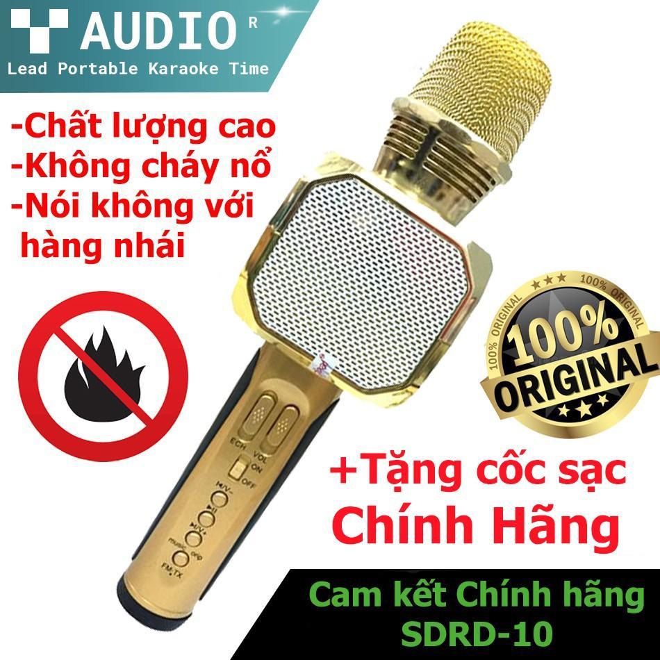 [ Xả Kho 3 Ngày ] Mic karaoke SD10 kết nối Bluetooth - Micro Karaoke Bluetooth Kèm Loa SD10 Micro hát karaoke kèm loa bluetooth 3 trong 1 Âm Bass Cực ĐỈnh Mic Bắt Giọng Rất Tốt kiểu dáng hiện đại thời thượng.
