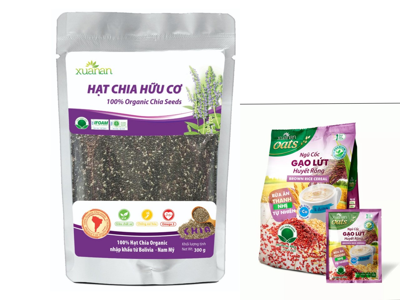 HẠT CHIA Organic ( hữu cơ ) XUÂN AN GÓI 300GR