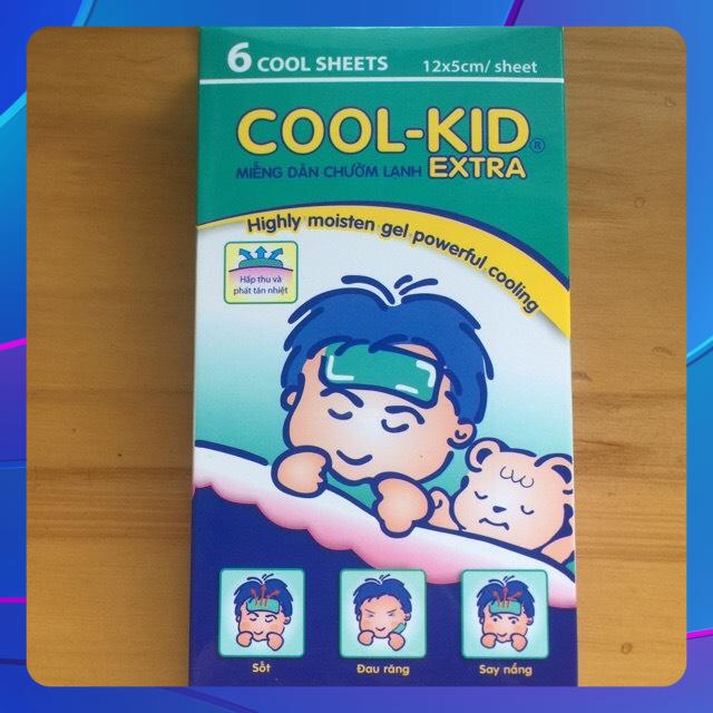 Miếng dán chườm lạnh COOL-KID Extra HẠ SỐT cho trẻ em (Hộp 6 miếng)