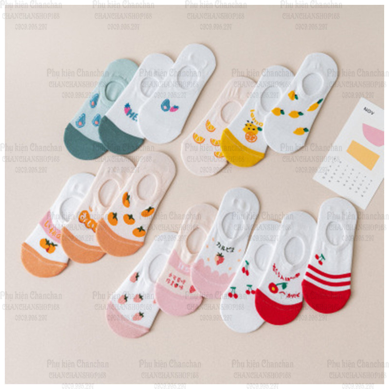 Combo 3 vớ lười họa tiết trái cây từ 42k