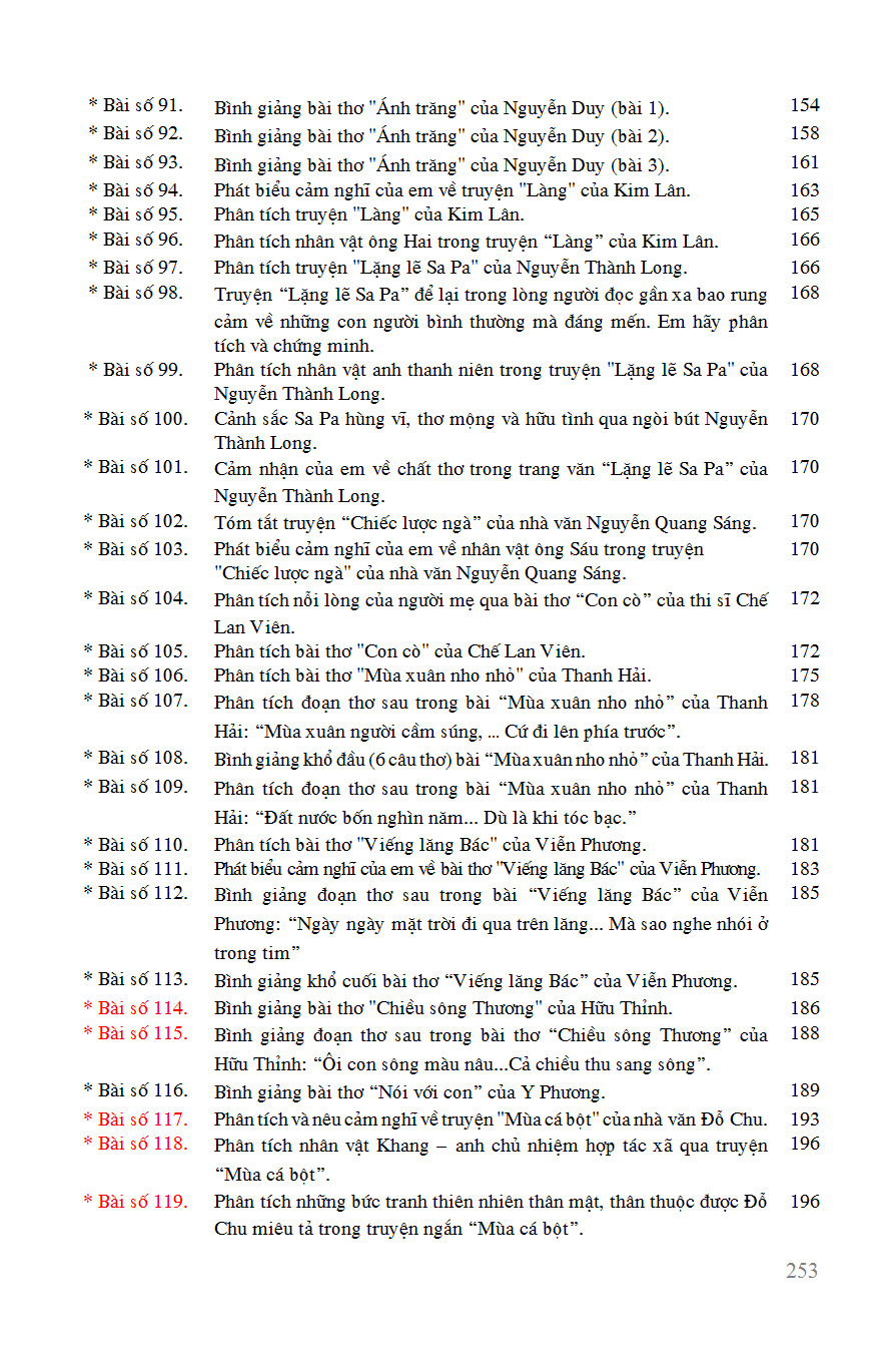 Tuyển Chọn 153 Bài Văn Hay 9