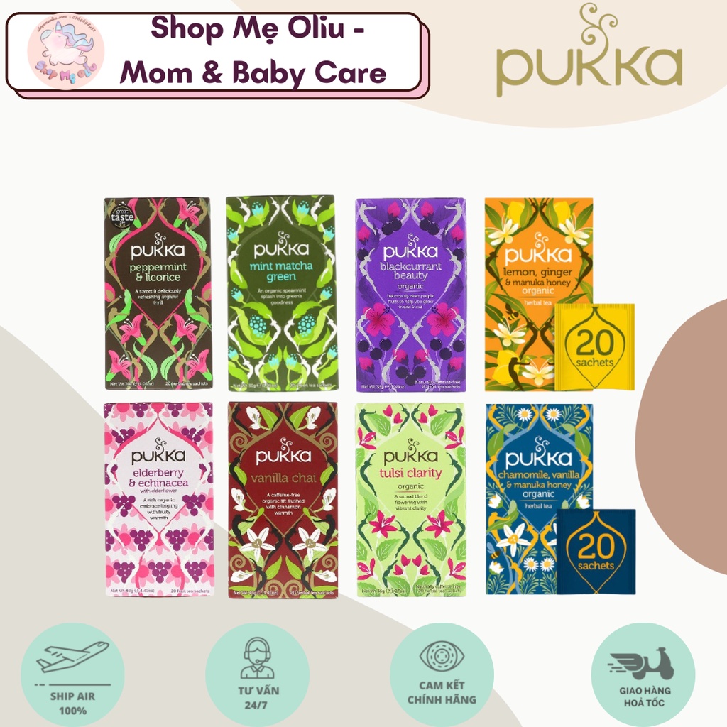 Trà thảo mộc hữu cơ Pukka Organic 20 gói - đủ bill