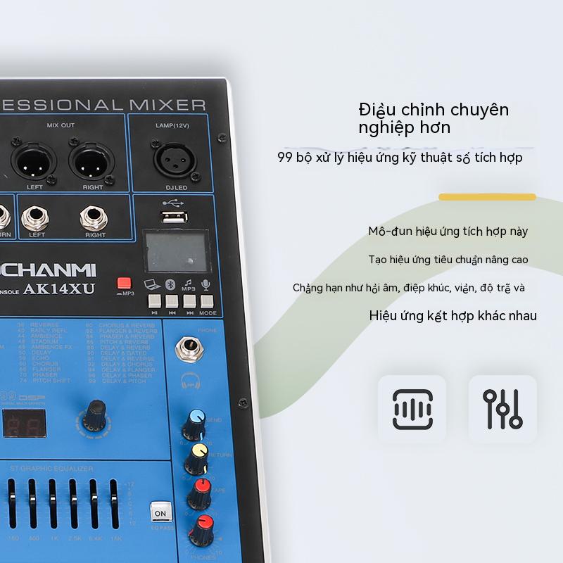 Ak14coin 14 channels 99 channel DSP effect type Bluetooth mixer can be connected using Bluetooth/USB fast delivery to your address