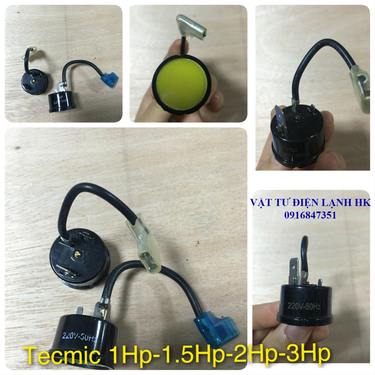 Rơ le tecmic lốc điều hoà 1hp 1.5hp 2hp 3hp - tecmit block máy lạnh