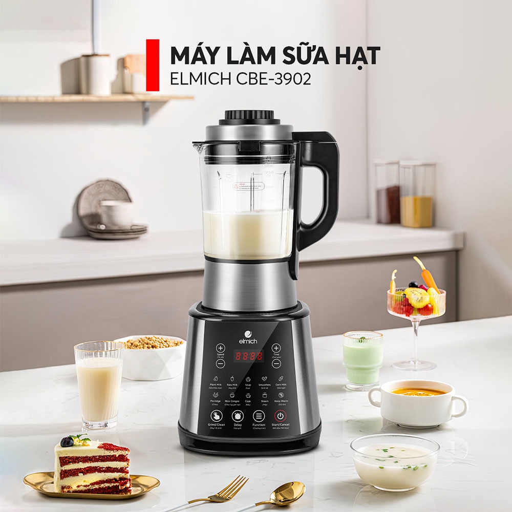 Máy Làm Sữa Hạt EMICH CBE-3902 (Dung Tích Cối 1,75L - Công Suất 1600W - 10 Chức Năng) - Hàng Chính Hãng