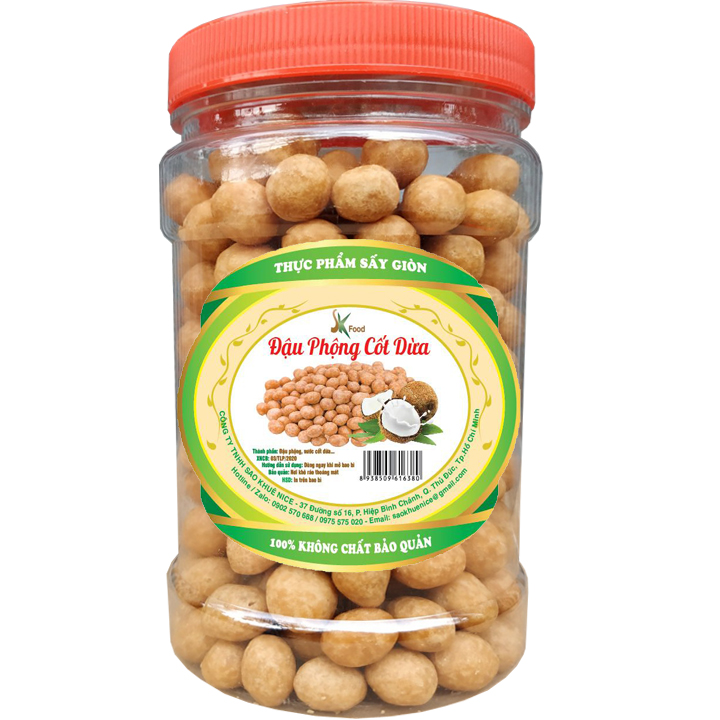 [HCM]Đậu phộng da cá cốt dừa đặc biệt HIỆU SK FOOD HŨ 200G