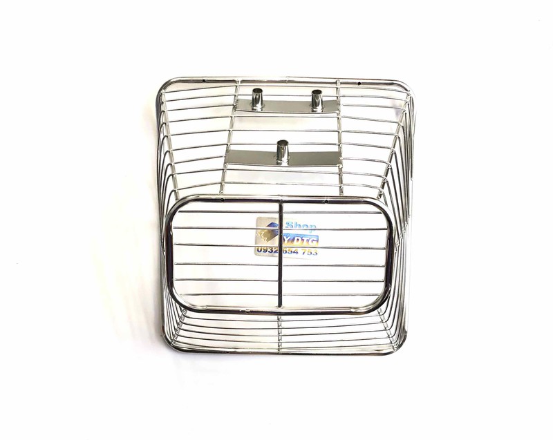 Rổ Inox Gắn Xe Wave Lớn