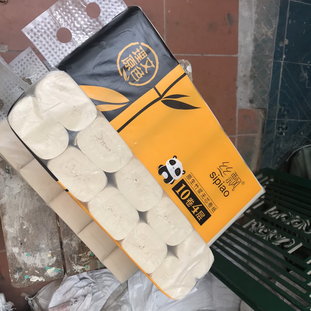BỊCH GIẤY VỆ SINH GẤU TRÚC SIPIAO 40 CUỘN( hàng nội địa Trung - 2,6kg )