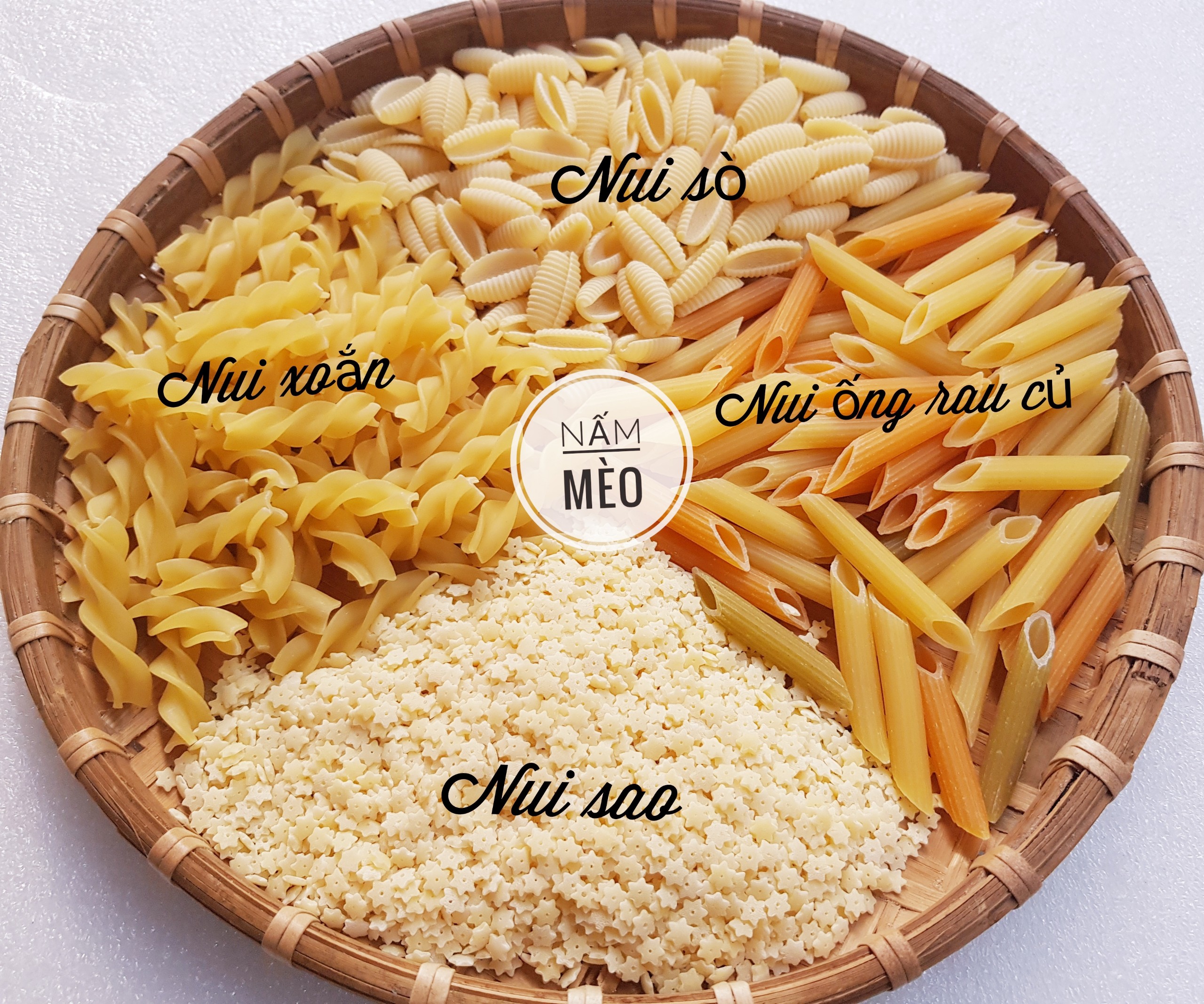 Nui hữu cơ các loại cho bé ăn dặm