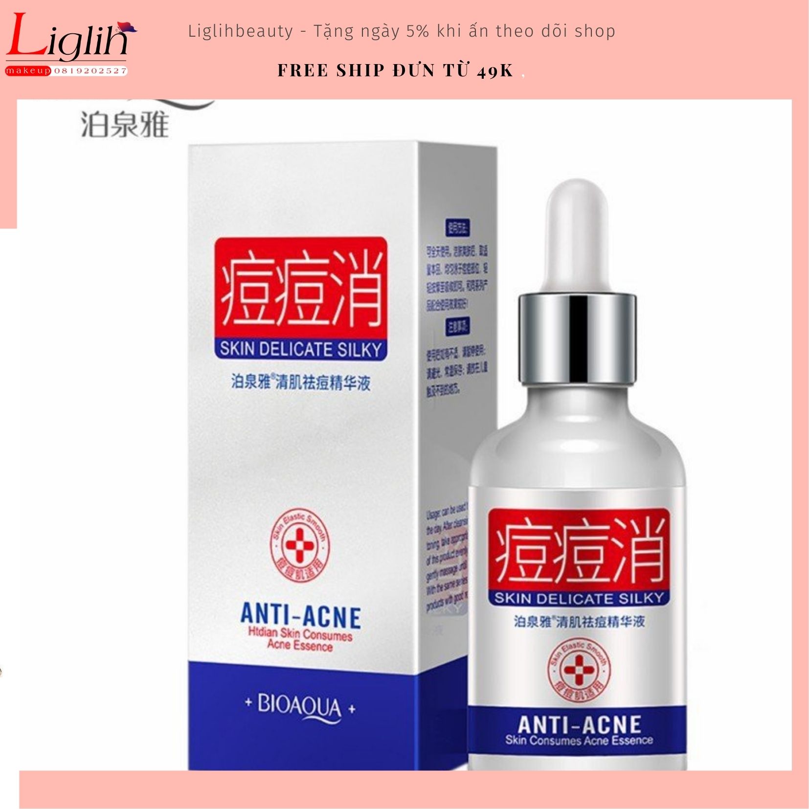 Serum cho da mụn Bioaqua Anti ACNE BAA1 30ml