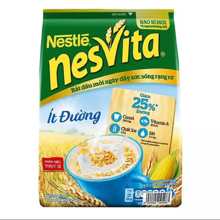 Tặng 2 hộp Nesvita sữa đậu 5D Combo 5 bịch Ngũ cốc dinh dưỡng Nestle