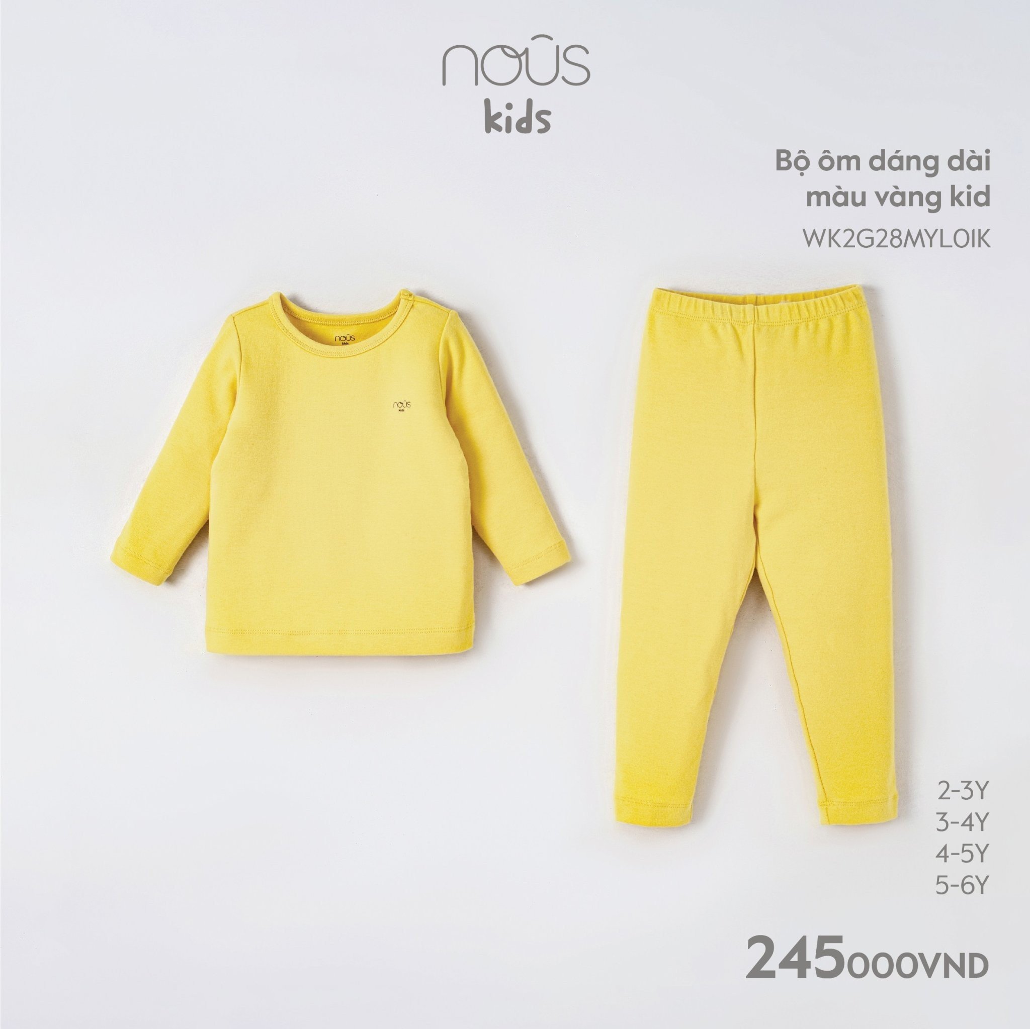 Bộ quần áo nỉ dài tay Nous nhiều màu sắc mặc ở nhà cho bé từ 2-6 tuổi