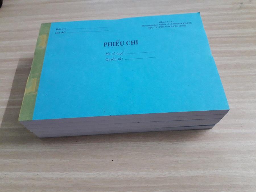 Phiếu chi 1 liên dày ( cuốn / 100 tờ) ( khổ 13 x 19 cm)