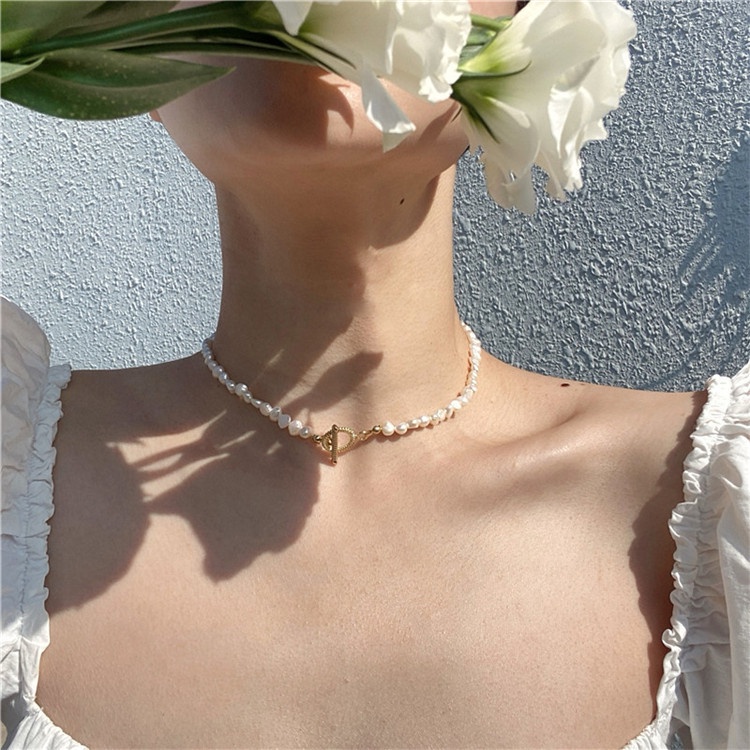 Dây chuyền nữ ngọc trai nhân tạo Eleanor Accessories vòng cổ dạng chuỗi hạt choker phụ kiện trang sức 0777