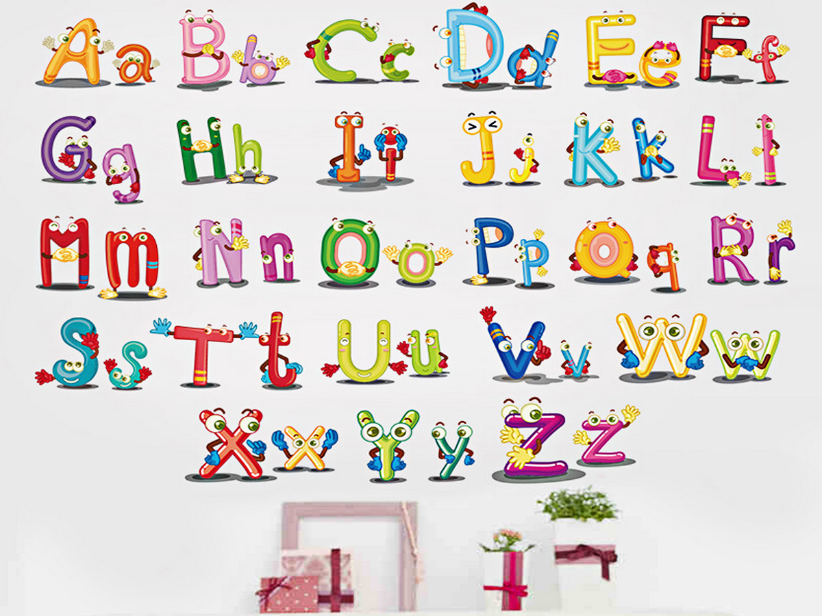 [HCM]DECAL DÁN TƯỜNG CHỮ CÁI VÀ ĐOÀN TÀU THÚ