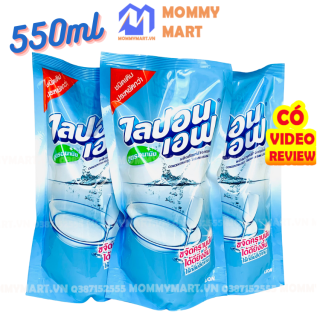 Combo 3 túi nước rửa bát Thái lan Lipon 550ml không mùi làm sạch nhanh không hại da tay an toàn cho cả gia đình NG21B thumbnail