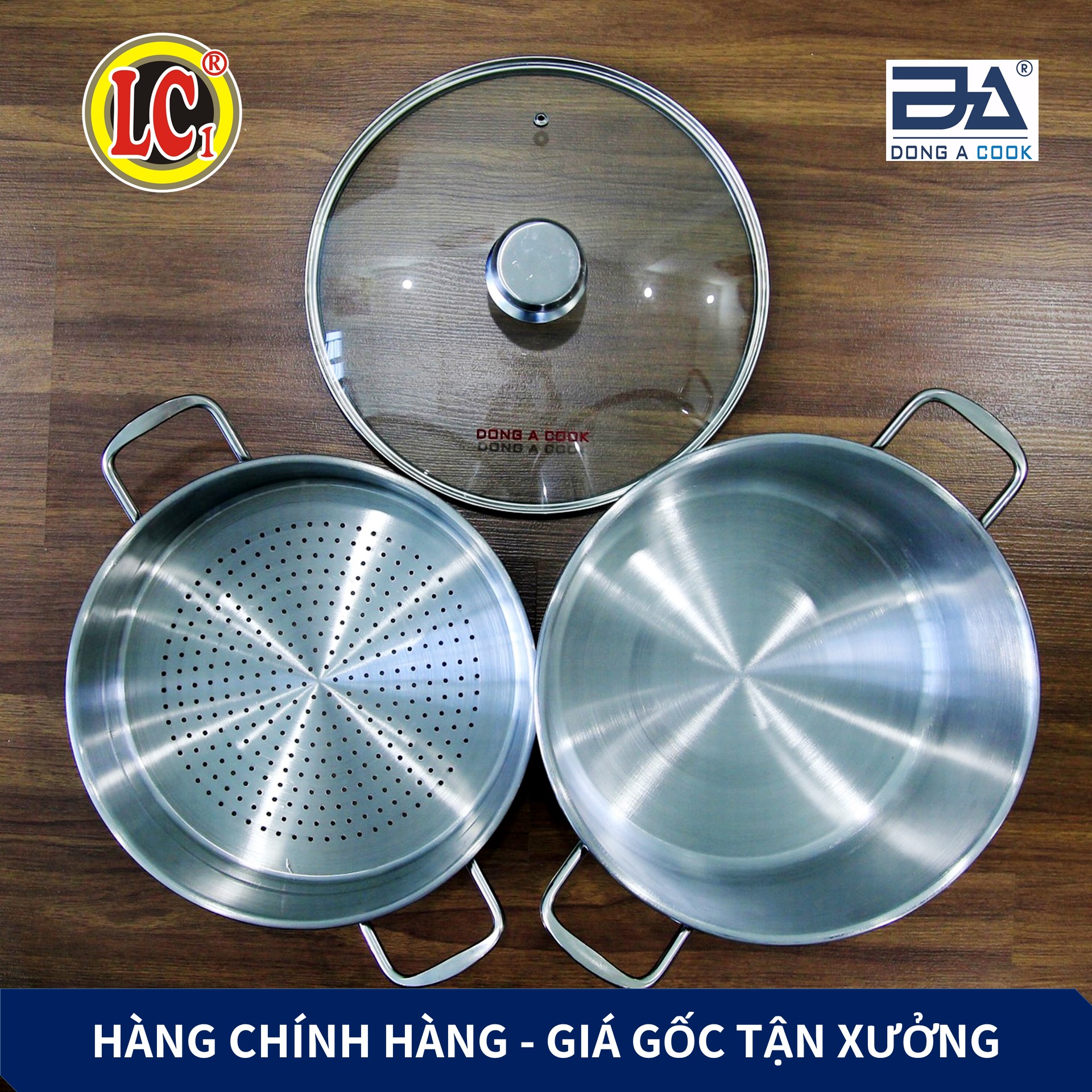 Bộ Nồi xửng hấp Inox Đông Á cao cấp ( nhiều Size )