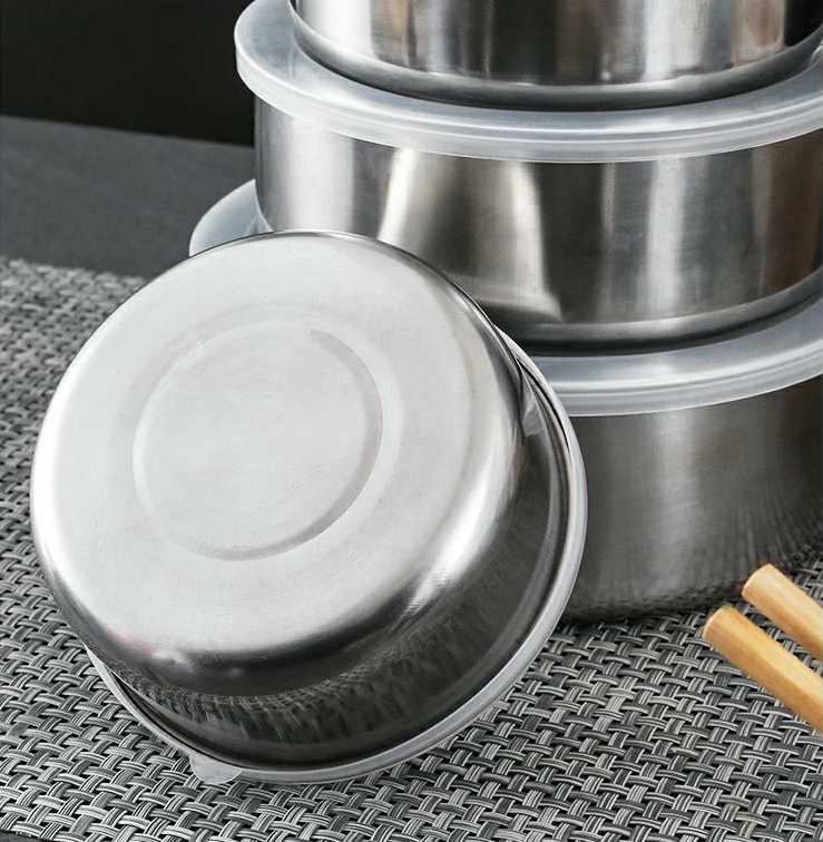 BỘ 5 BÁT INOX KÈM NẮP