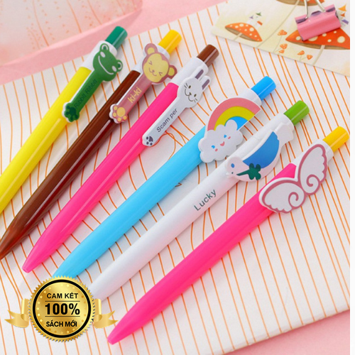 combo 3 bút bi bấm nhiều màu đẹp