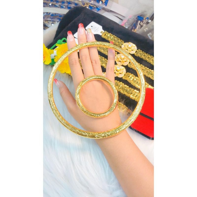 kiềng cưới dát vàng 9999