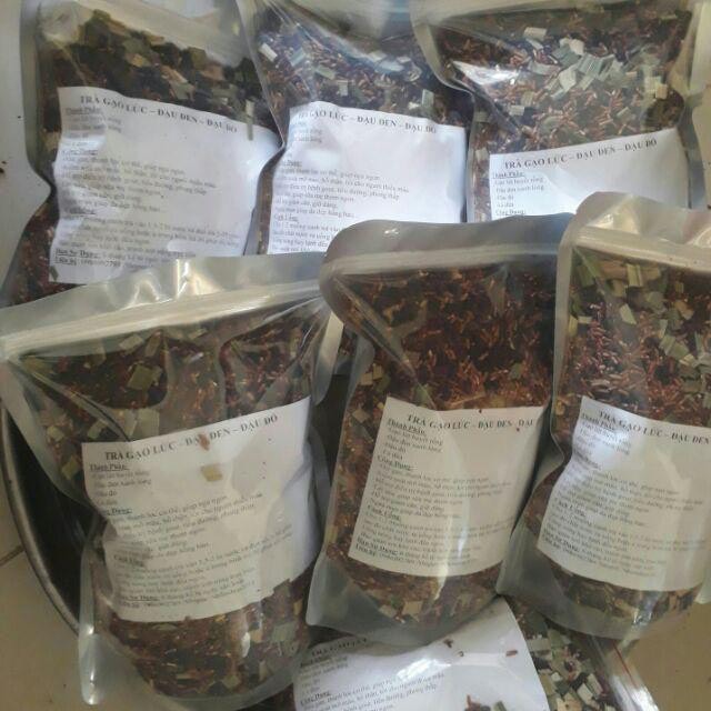 COMBO 2KG TRÀ ĐẬU ĐEN GẠO LỨT LÁ DỨA (LÁ NẾP THƠM)