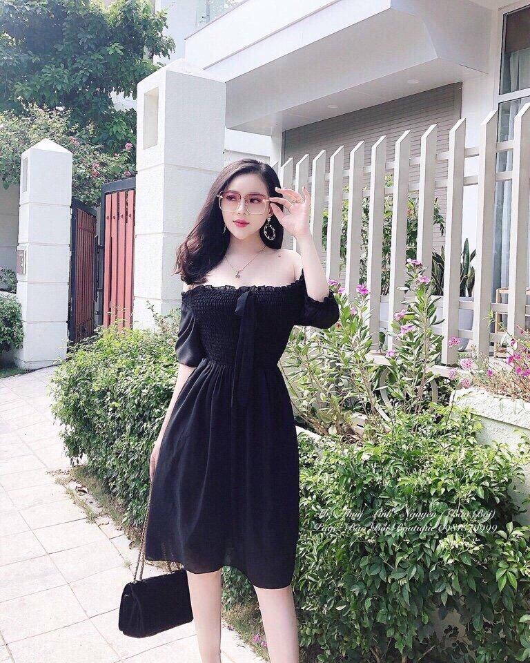 Đầm Xòe Trễ Vai TTS005