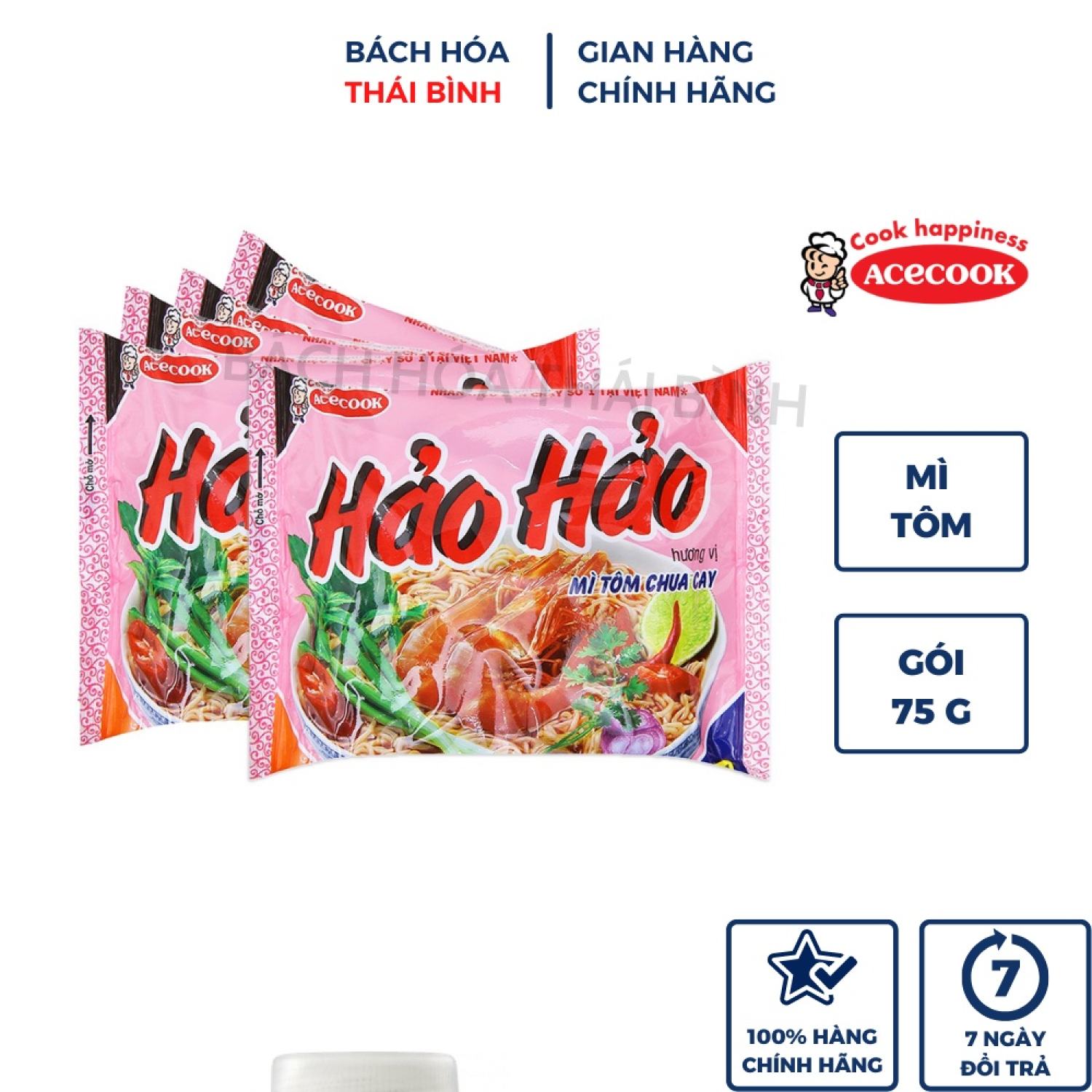10 gói Mì Tôm Hảo Hảo Chua caʏ gói 75g