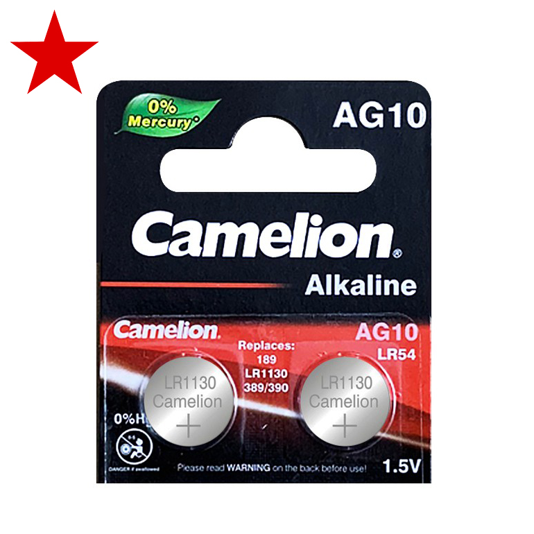 2 viên pin AG10, LR1130 Camelion 1.5V chính hãng