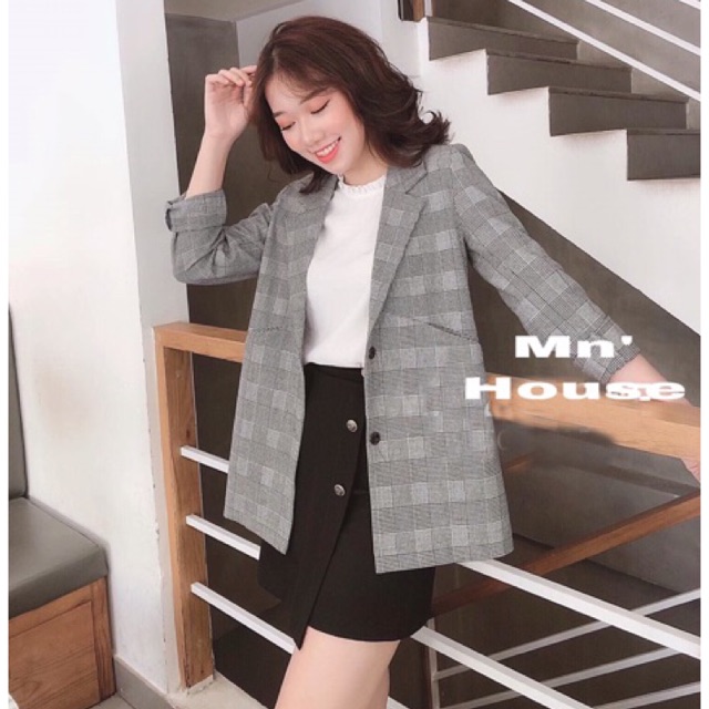 Áo Blazer kẻ