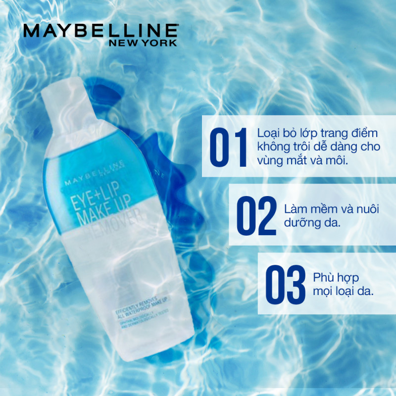 Nước Tẩy Trang Mắt Và Môi MAYBELLINE Make Up Remover